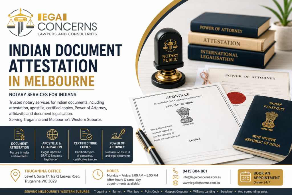 Indian document attestation and notary services in Melbourne